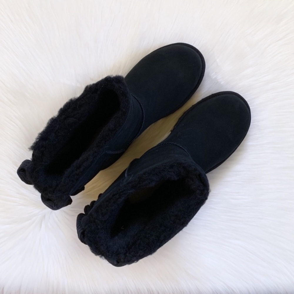 UGG Bailey Corduroy Bow Boots In Black - Picture 4 of 8